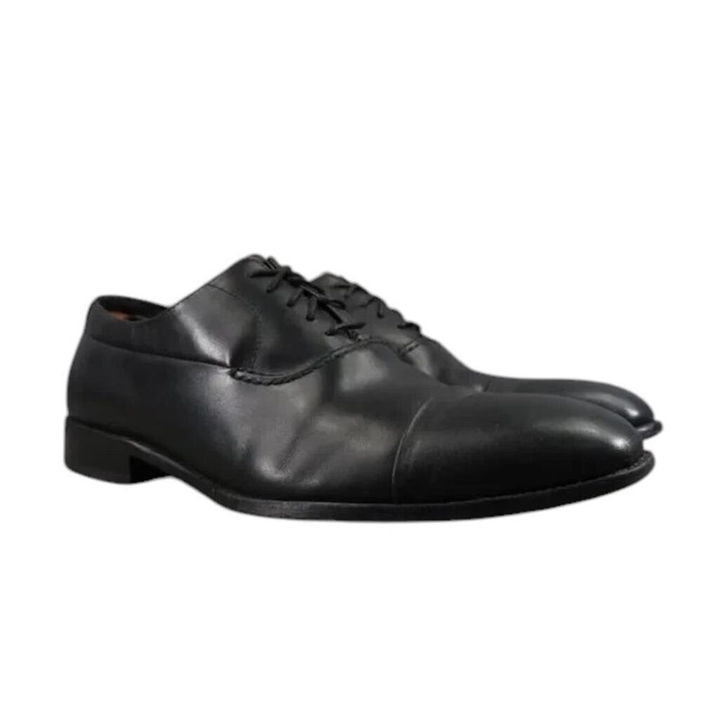 Hart Schaffner Marx Shoe Men 11 Oxford Cap Toe Formal Professional Classic Black